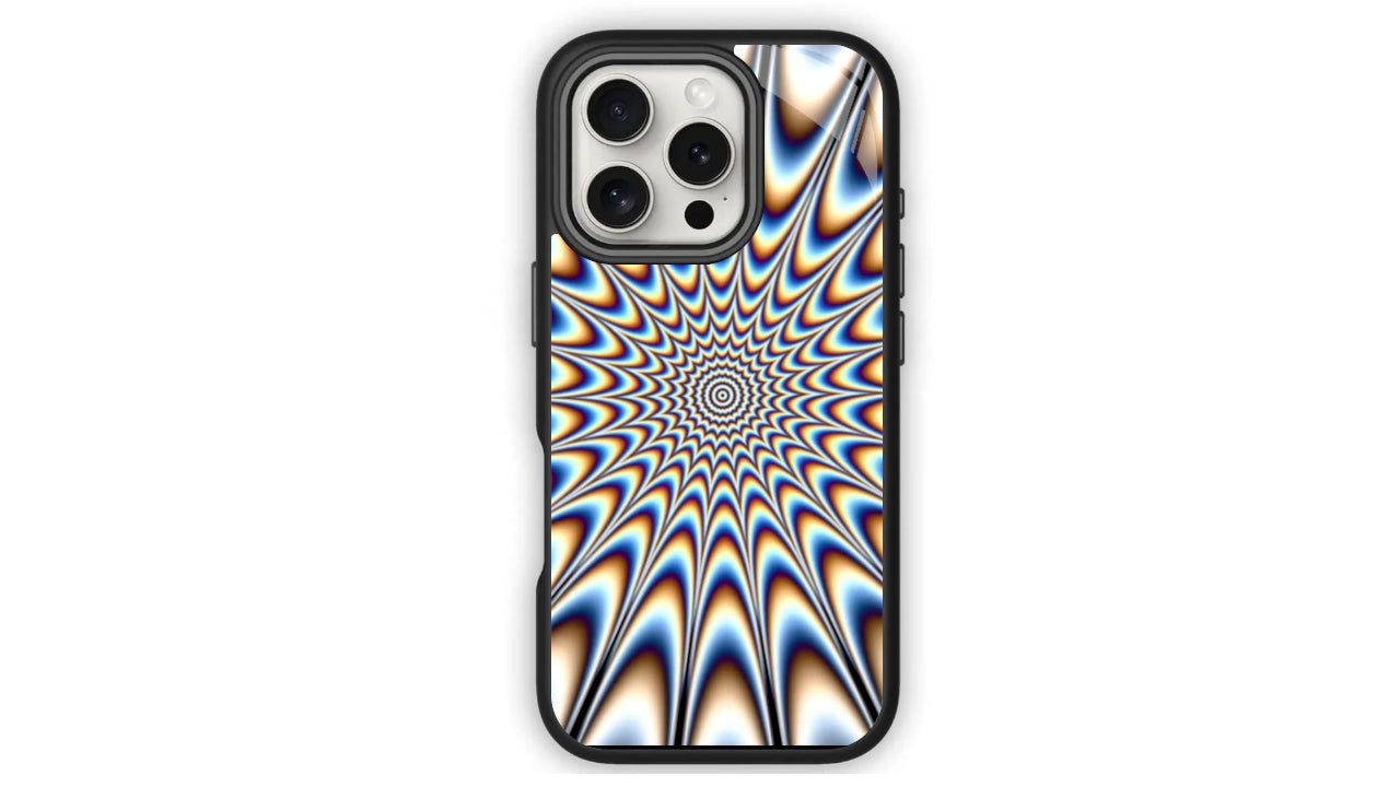 Hypnotic Optical Illusion Phone Case – Vibrant Psychedelic Art Design