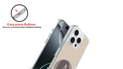 Moody Optical Illusion Phone Case – Minimal Beige Portrait Art