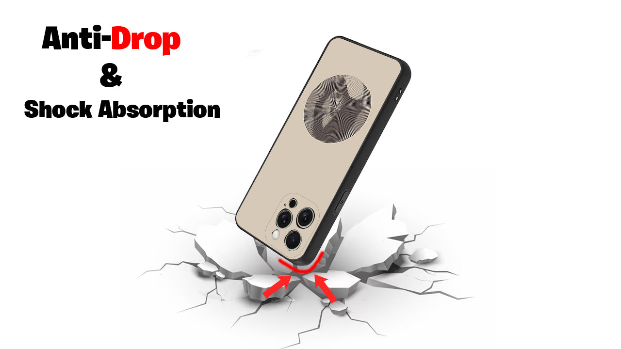 Moody Optical Illusion Phone Case – Minimal Beige Portrait Art