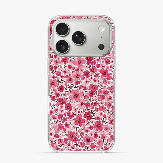 Pink Floral Coquette Aesthetic Phone Case – Cute Cottagecore Flower Design