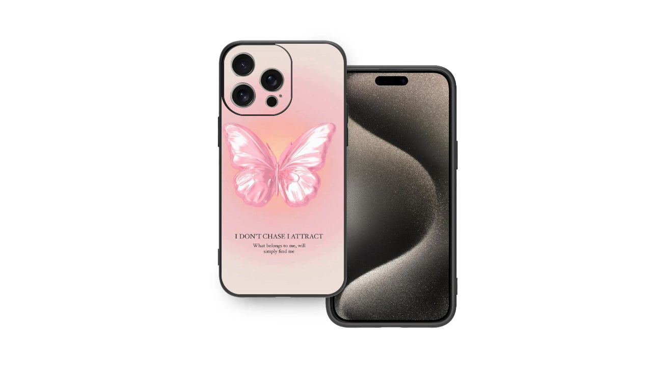 Pink Butterfly Law of Attraction Phone Case – Manifestation Vibes