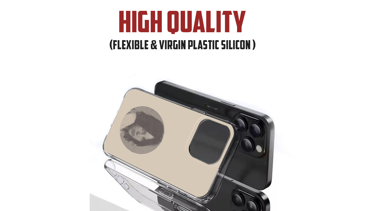 Moody Optical Illusion Phone Case – Minimal Beige Portrait Art