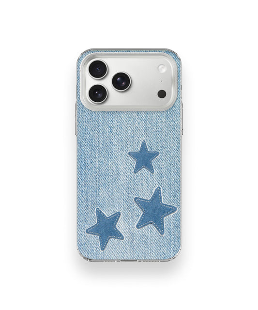 Blue Denim Star Y2K Phone Case | Cute Aesthetic Cover