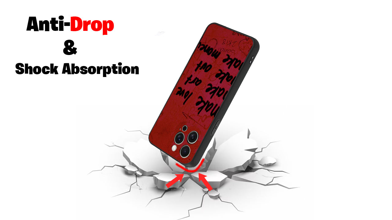 "Make Love Art Out Money" Red Phone Case