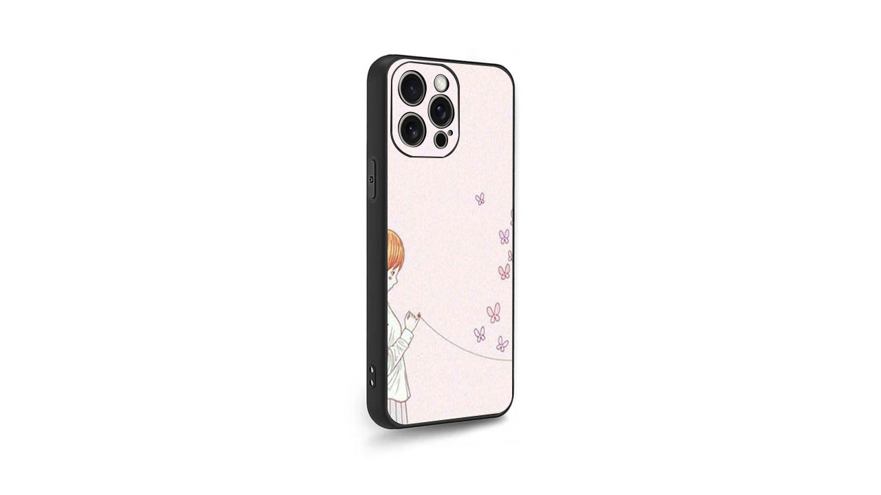 ed String of Fate Anime Phone Case – Pastel Aesthetic Girl & Butterflies