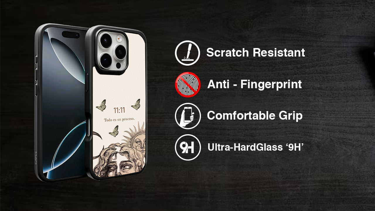 11:11 Celestial Aesthetic Phone Case – Butterfly & Affirmation Art