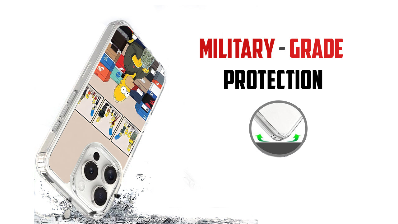 Sneakerhead Homer Simpson Phone Case – Cartoon Streetwear Aesthetic