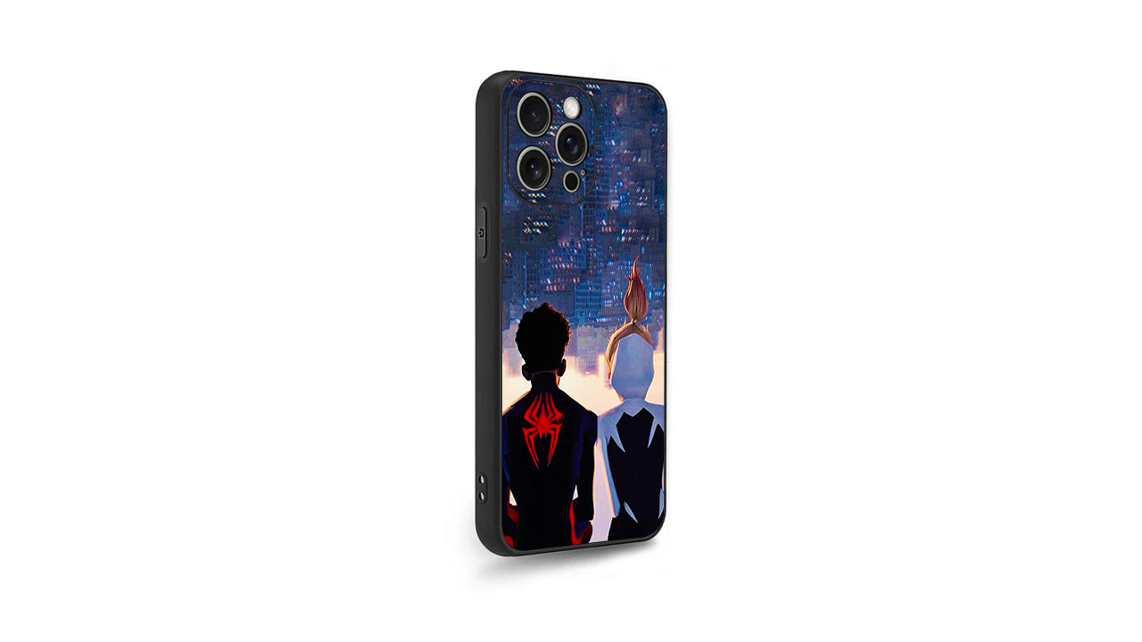 Spider-Verse Cityscape Phone Case – Animated Movie Fan Art