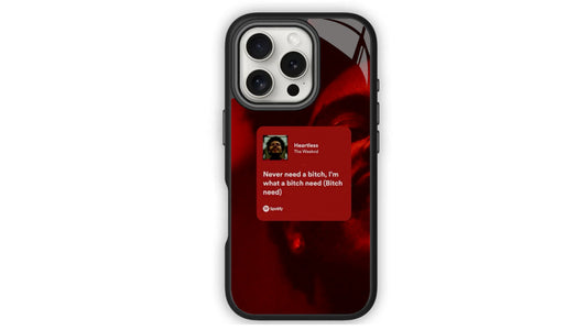 Heartless The Weeknd Lyrics Phone Case – Red Music Aesthetic Design
