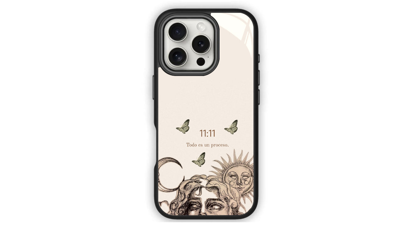 11:11 Celestial Aesthetic Phone Case – Butterfly & Affirmation Art