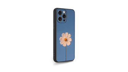 Minimalist White Flower Phone Case – Aesthetic Floral Sky Design
