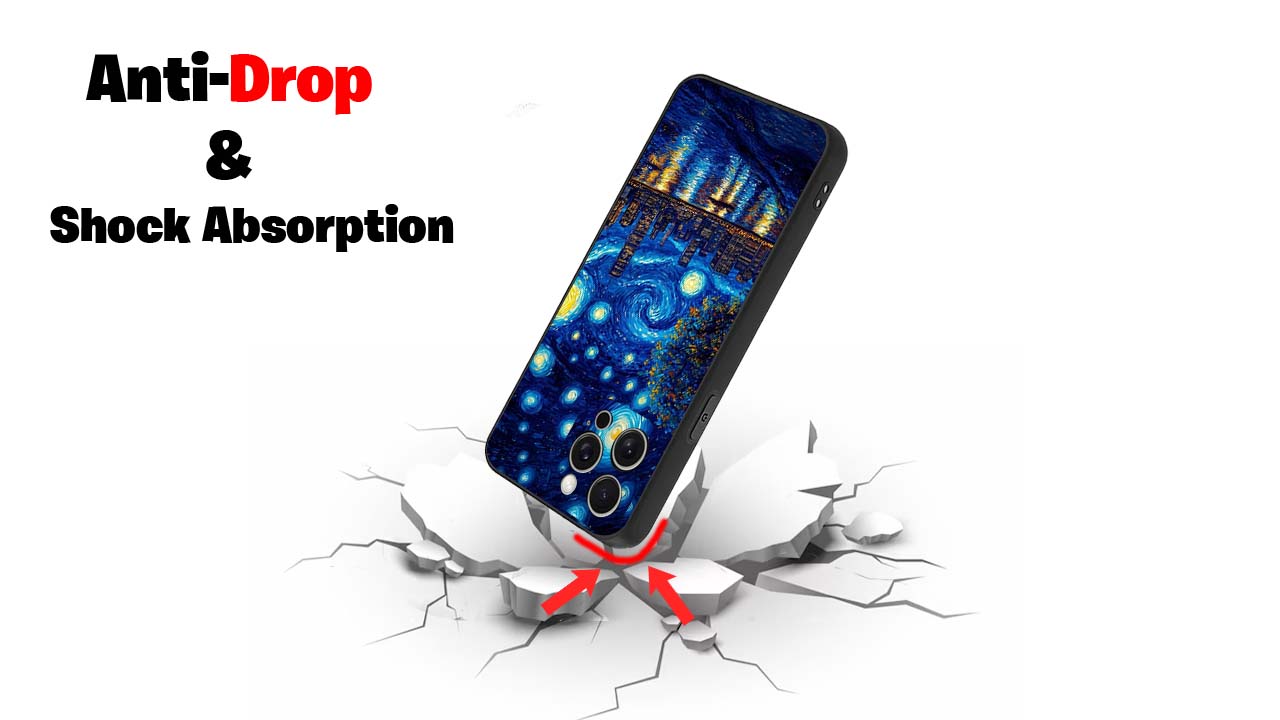 Van Gogh Starry Night Cityscape Phone Case – Artistic Painting Design