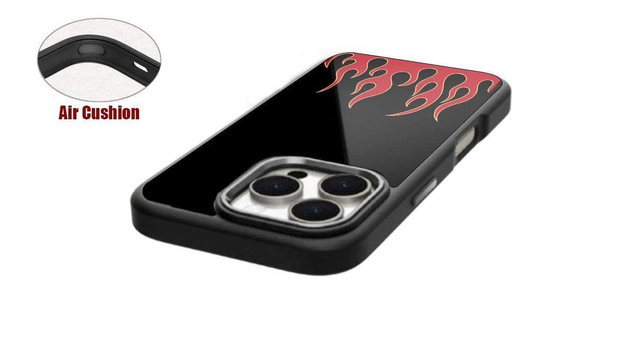 Fiery Red Flames Phone Case – Hot Rod Aesthetic Design