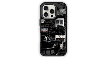 Vintage Car Enthusiast Phone Case – Mustang Supra Racing Collage