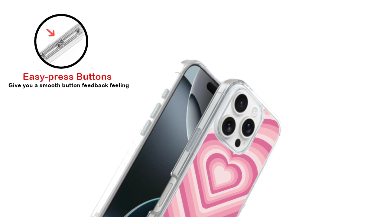 Pink Retro Heart Swirl Aesthetic Phone Case
