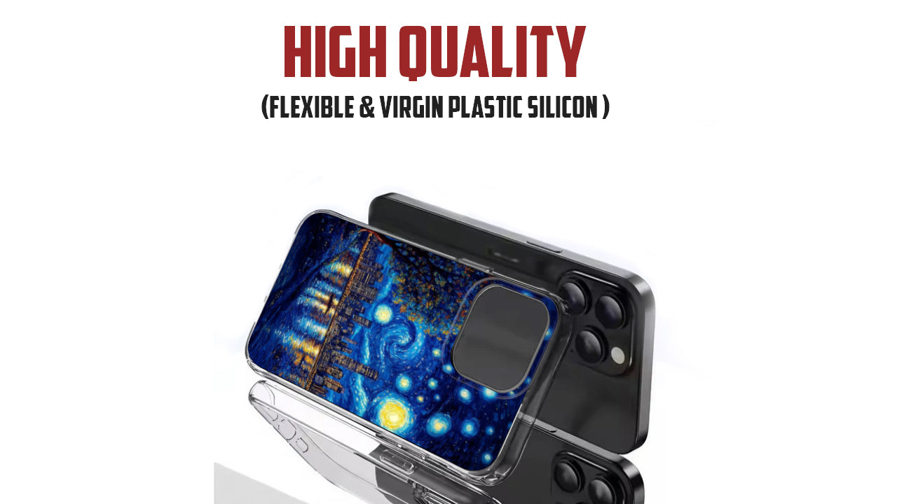 Van Gogh Starry Night Cityscape Phone Case – Artistic Painting Design