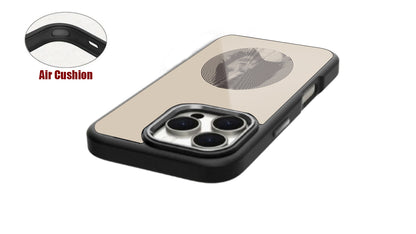 Moody Optical Illusion Phone Case – Minimal Beige Portrait Art