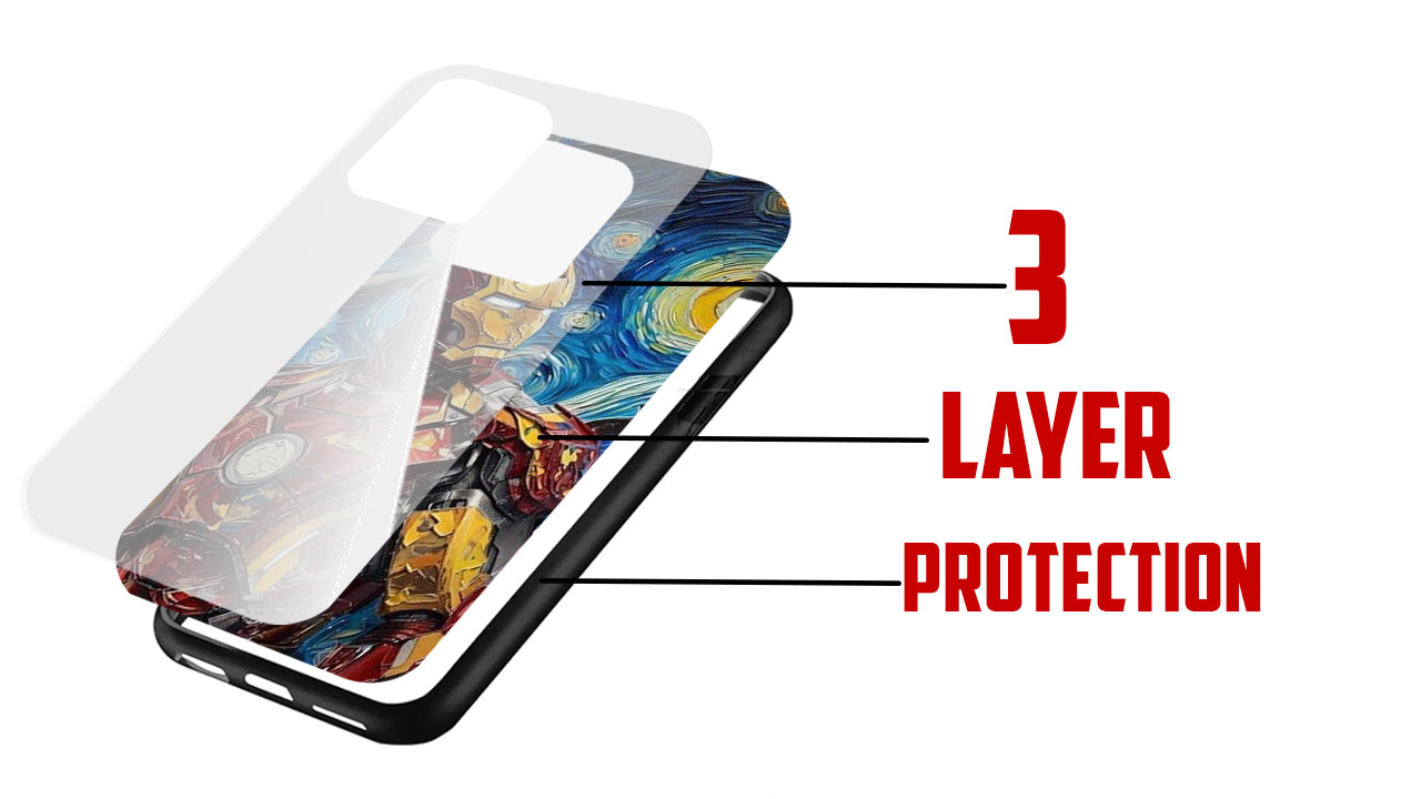 Iron Man Starry Night Phone Case – Marvel Superhero Art