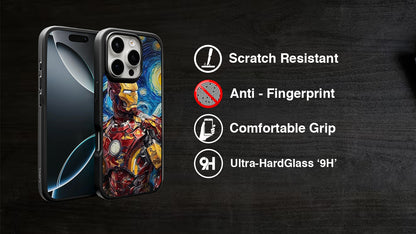 Iron Man Starry Night Phone Case – Marvel Superhero Art