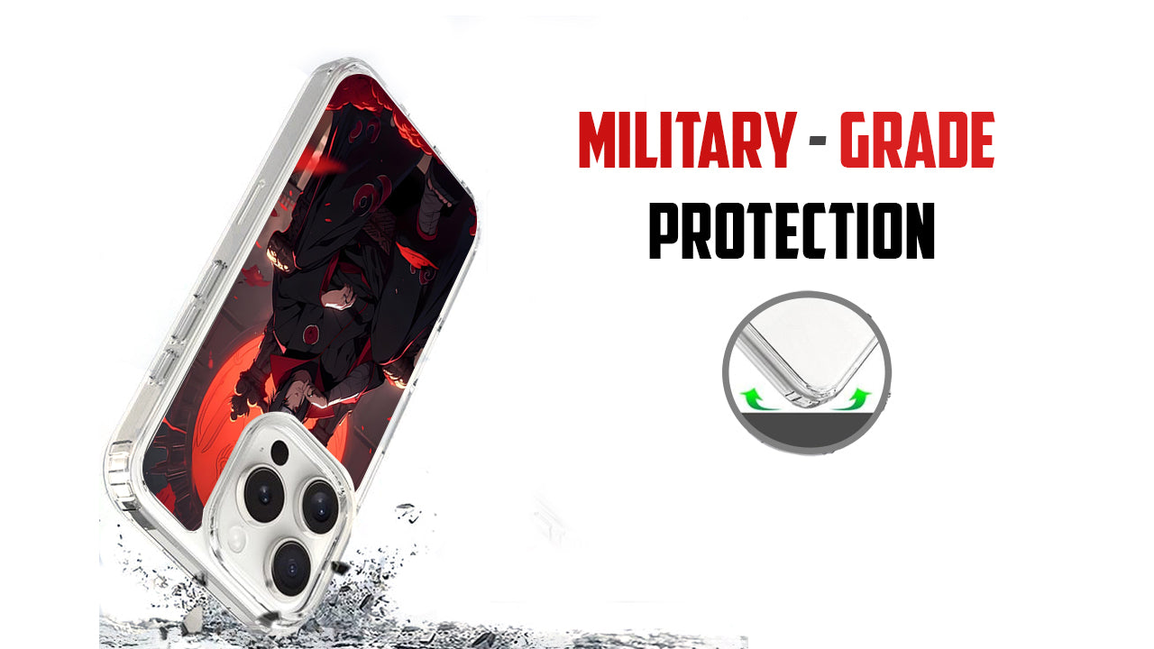 Itachi Uchiha Anime Phone Case – Naruto Akatsuki Sharingan Design