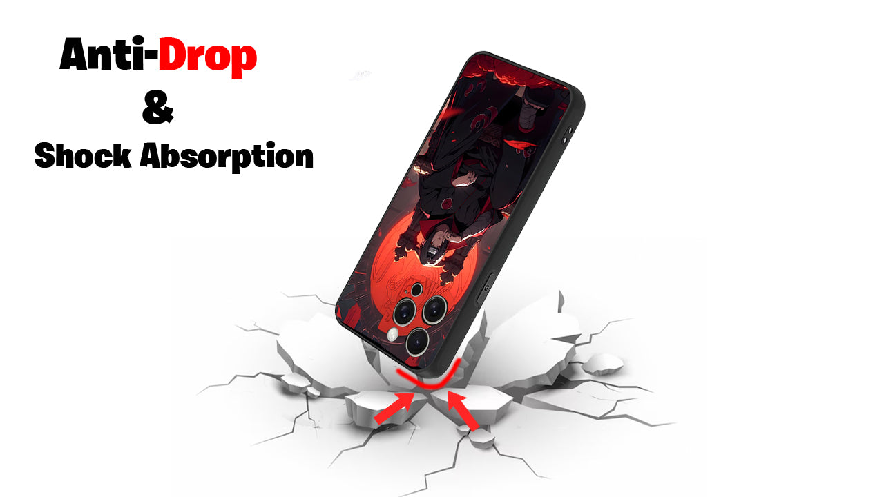 Itachi Uchiha Anime Phone Case – Naruto Akatsuki Sharingan Design