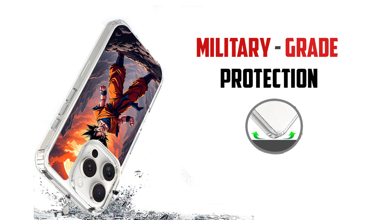 Goku Full Power Anime Phone Case – Dragon Ball Z Saiyan Saga Design