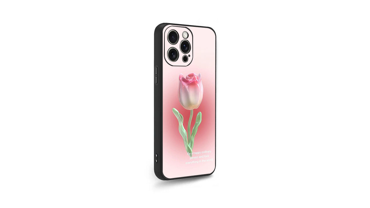 3D Tulip Phone Case – Positive Vibes & Floral Aesthetic