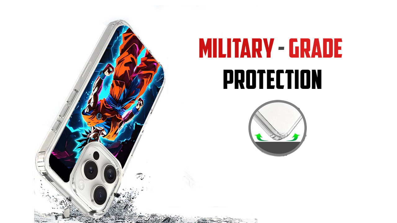 Dragon Ball Z Goku Super Saiyan Phone Case – Blue Aura Power Up