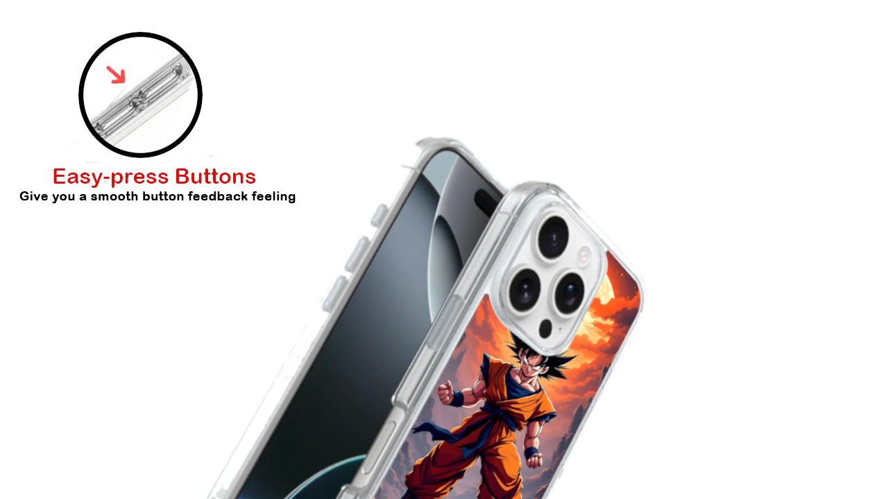 Goku Full Power Anime Phone Case – Dragon Ball Z Saiyan Saga Design