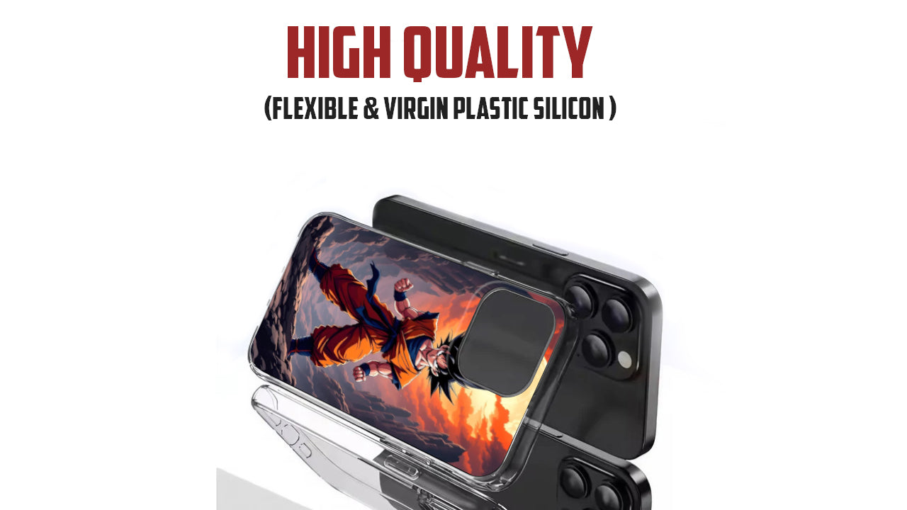 Goku Full Power Anime Phone Case – Dragon Ball Z Saiyan Saga Design