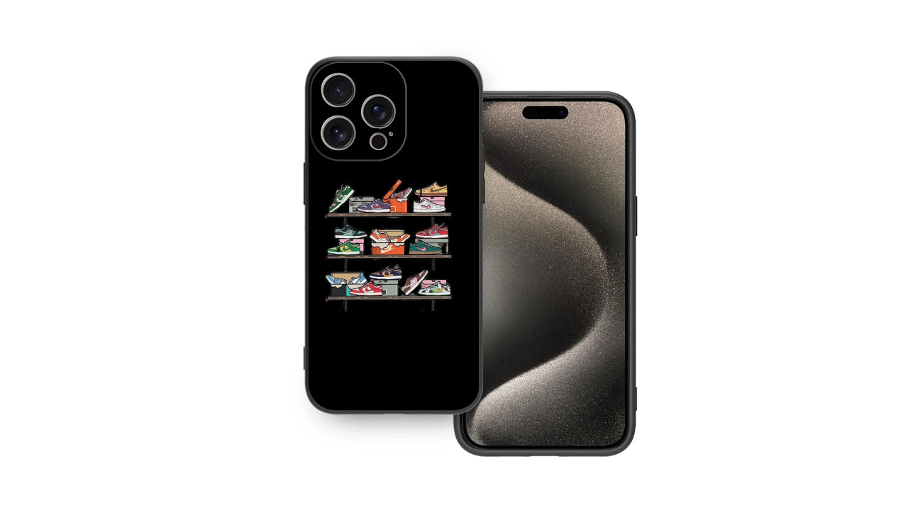Minimal Sneaker Rack Phone Case – Streetwear Hype Shoe Display