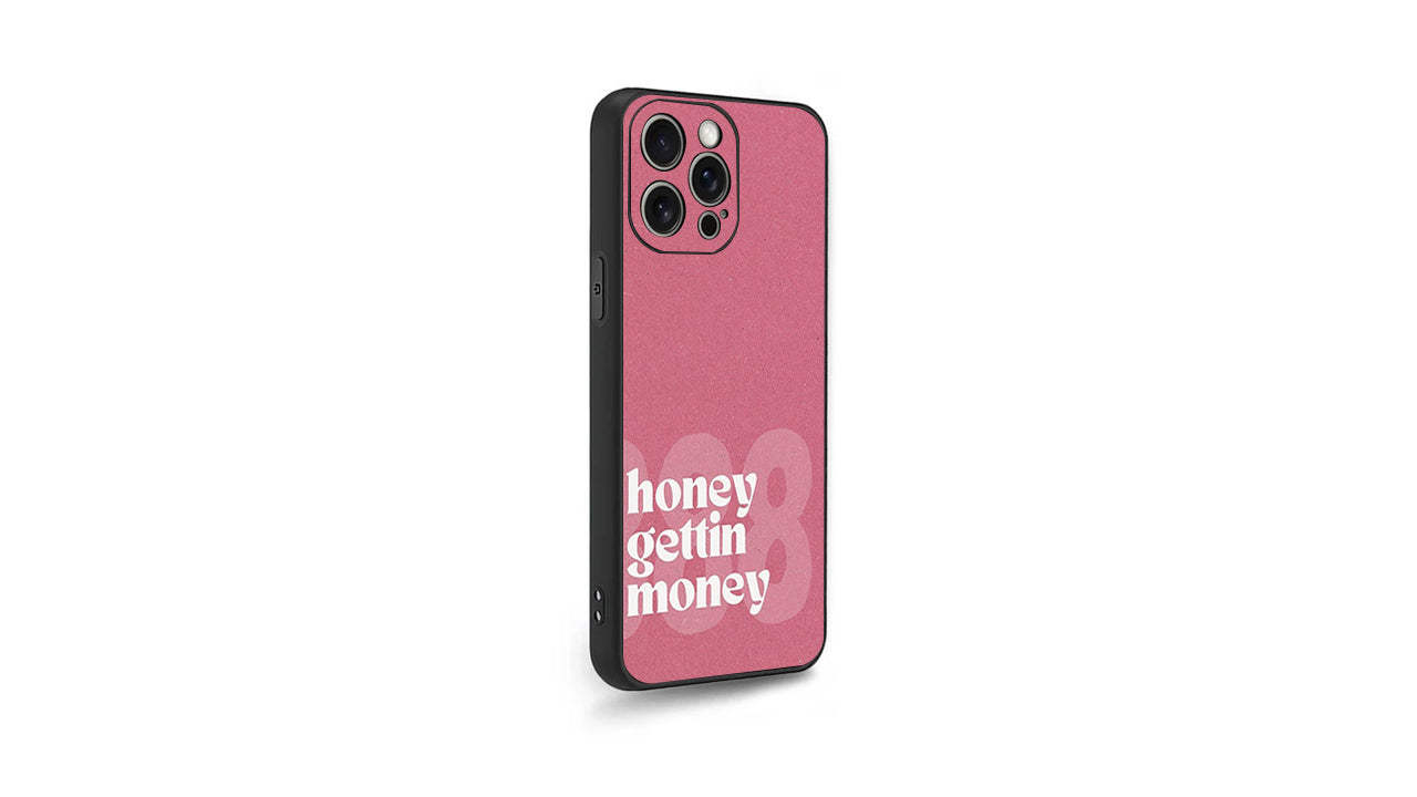 "Honey Gettin Money" Aesthetic Quote Phone Case – Pink Positive Vibes