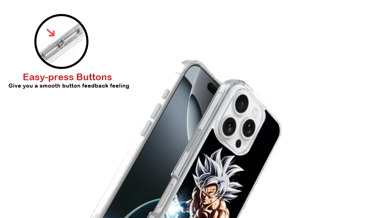 Ultra Instinct Anime Warrior Phone Case – Shonen Energy Glow Design