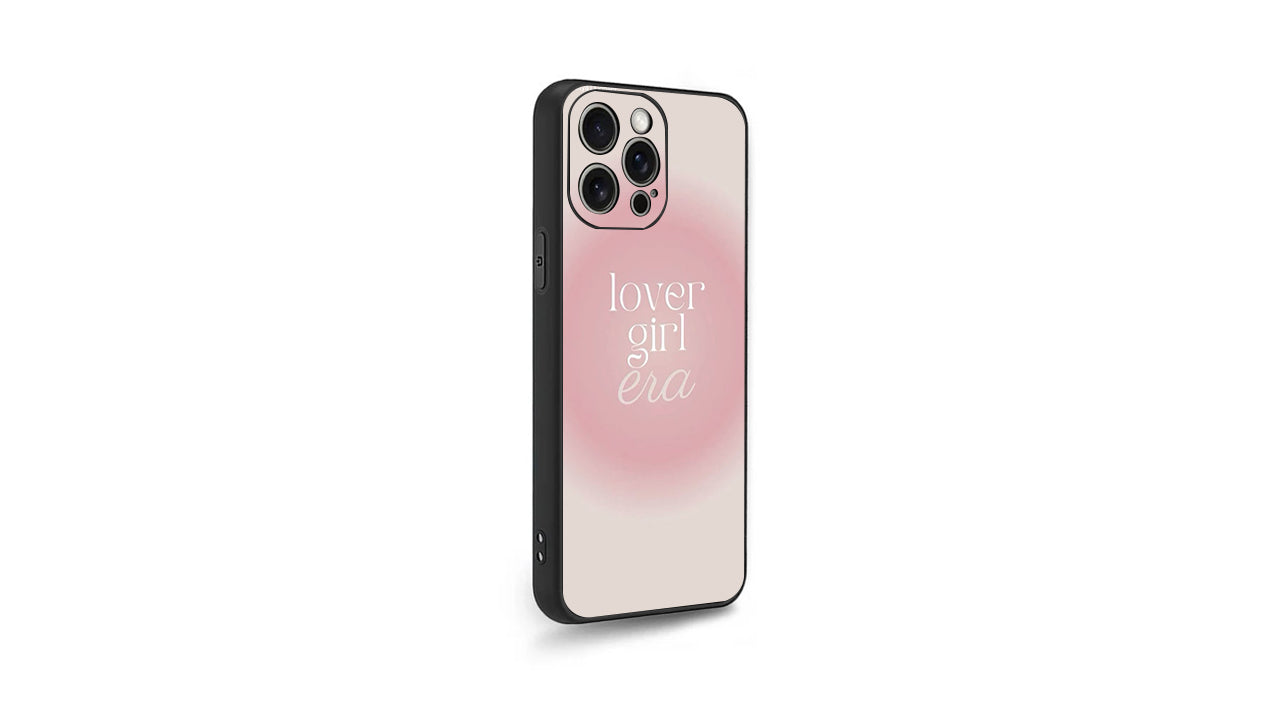 Lover Girl Era Aesthetic Phone Case – Gradient Pink & Beige Style