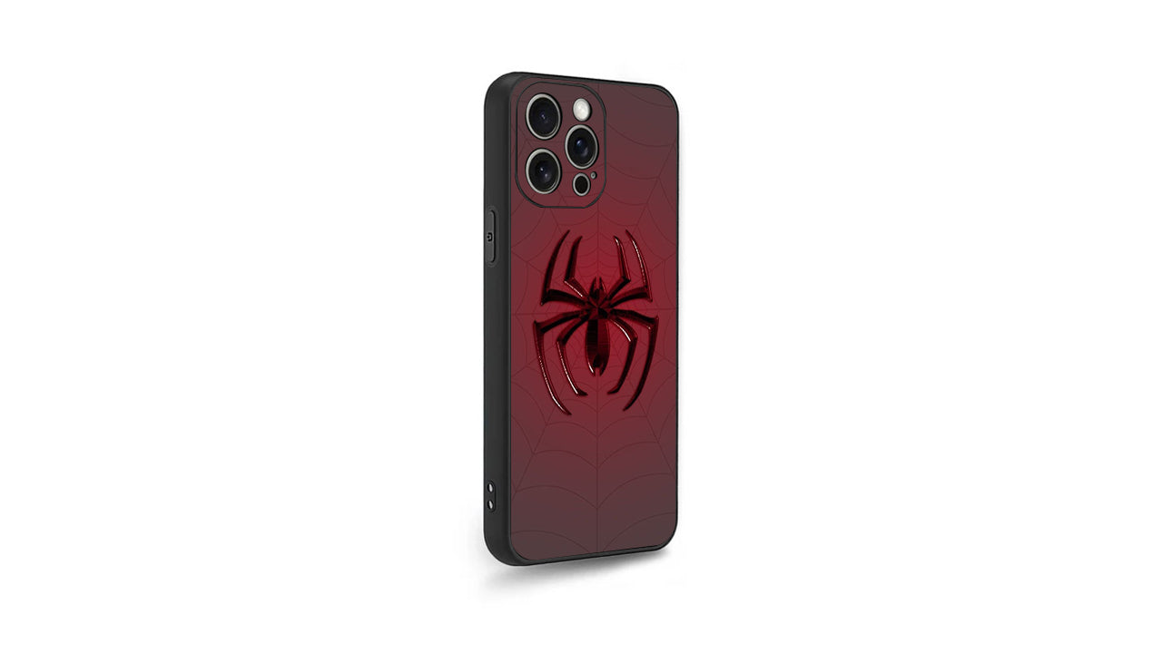 🕷️Red Ombre Spider Symbol Phone Case – Heroic Design
