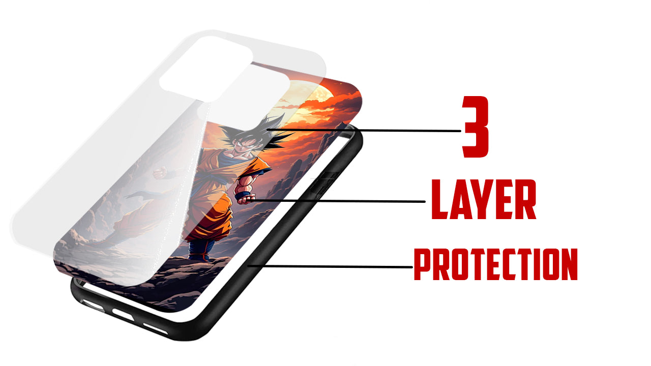 Goku Full Power Anime Phone Case – Dragon Ball Z Saiyan Saga Design