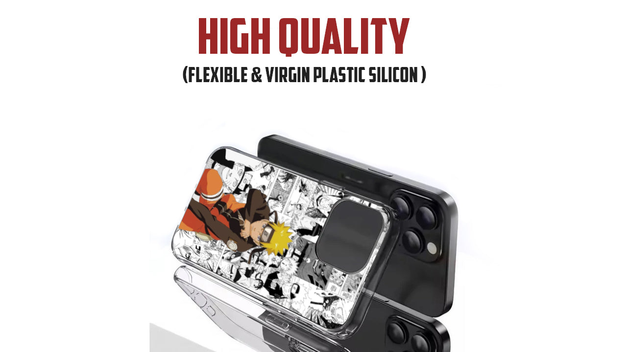 Shonen Manga Collage Phone Case – Bold Orange Ninja Design