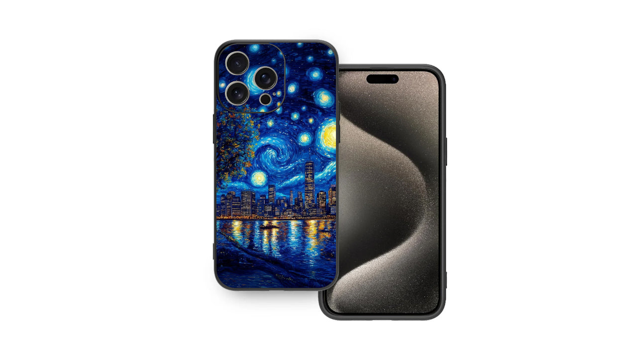 Van Gogh Starry Night Cityscape Phone Case – Artistic Painting Design