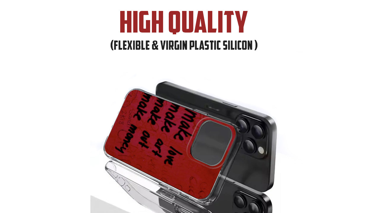 "Make Love Art Out Money" Red Phone Case