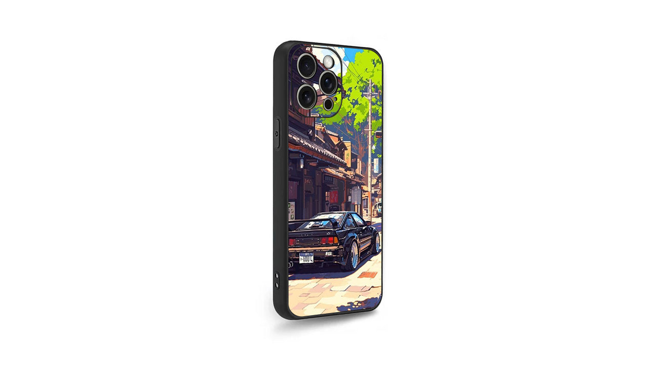 JDM Sports Car Japanese Street Phone Case – Retro Aesthetic Tuner