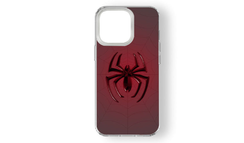 🕷️Red Ombre Spider Symbol Phone Case – Heroic Design
