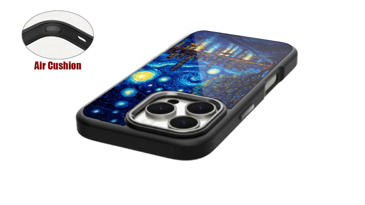 Van Gogh Starry Night Cityscape Phone Case – Artistic Painting Design