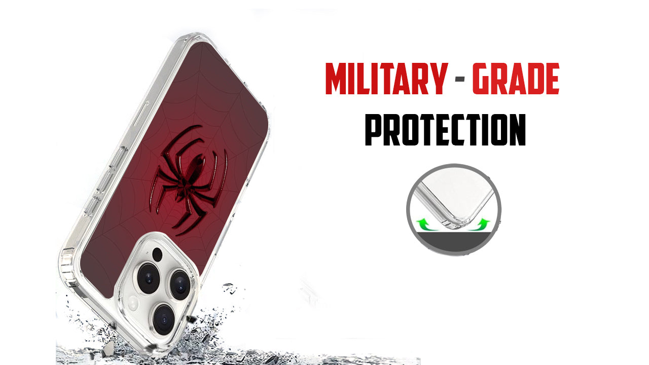 🕷️Red Ombre Spider Symbol Phone Case – Heroic Design