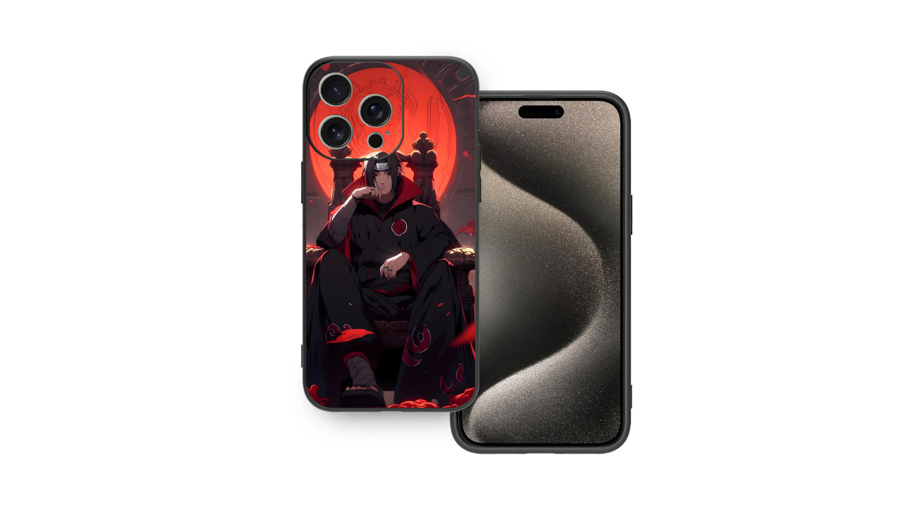 Itachi Uchiha Anime Phone Case – Naruto Akatsuki Sharingan Design
