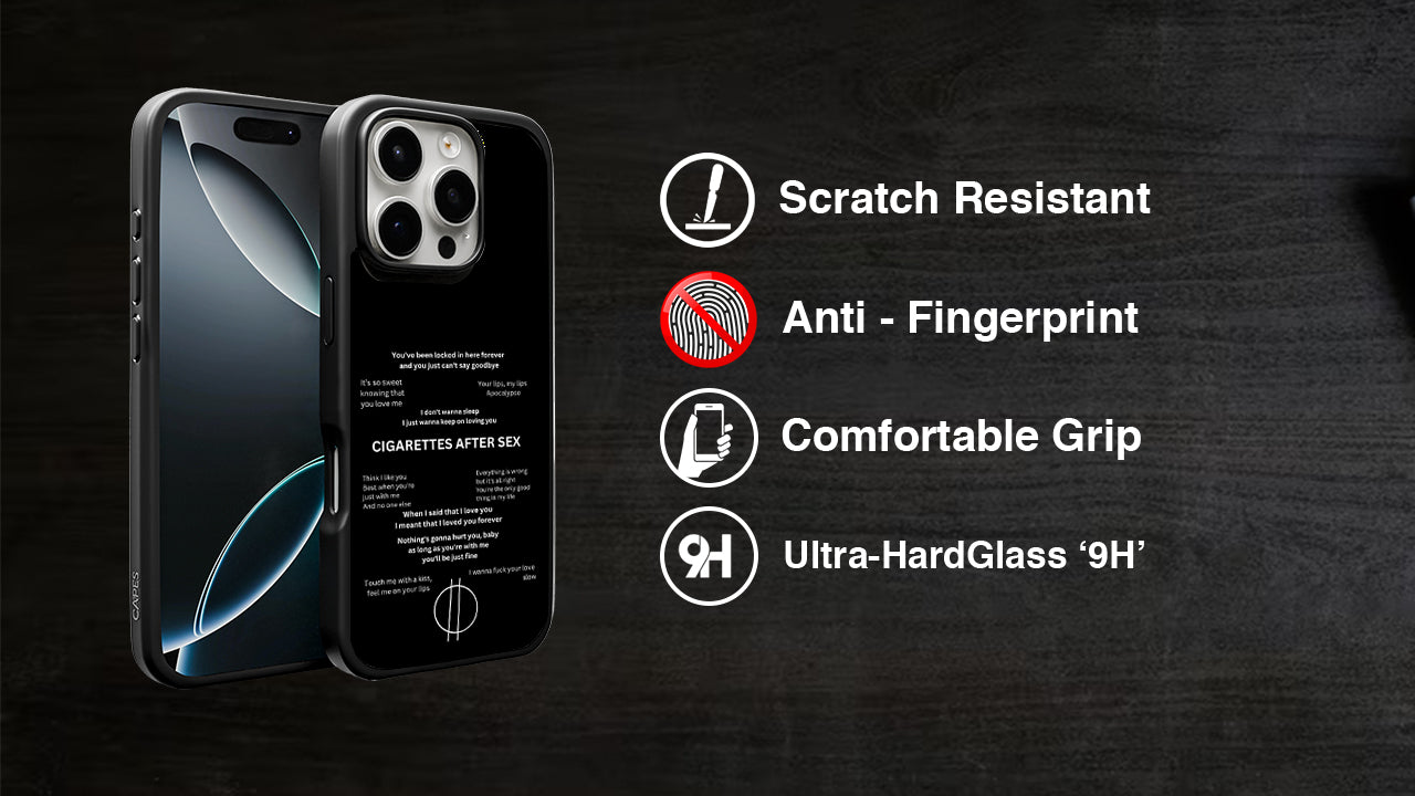 Cigarettes After Sex Lyrics Phone Case – Aesthetic Black Music Cover