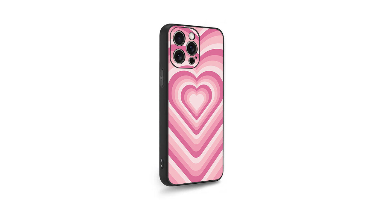 Pink Retro Heart Swirl Aesthetic Phone Case