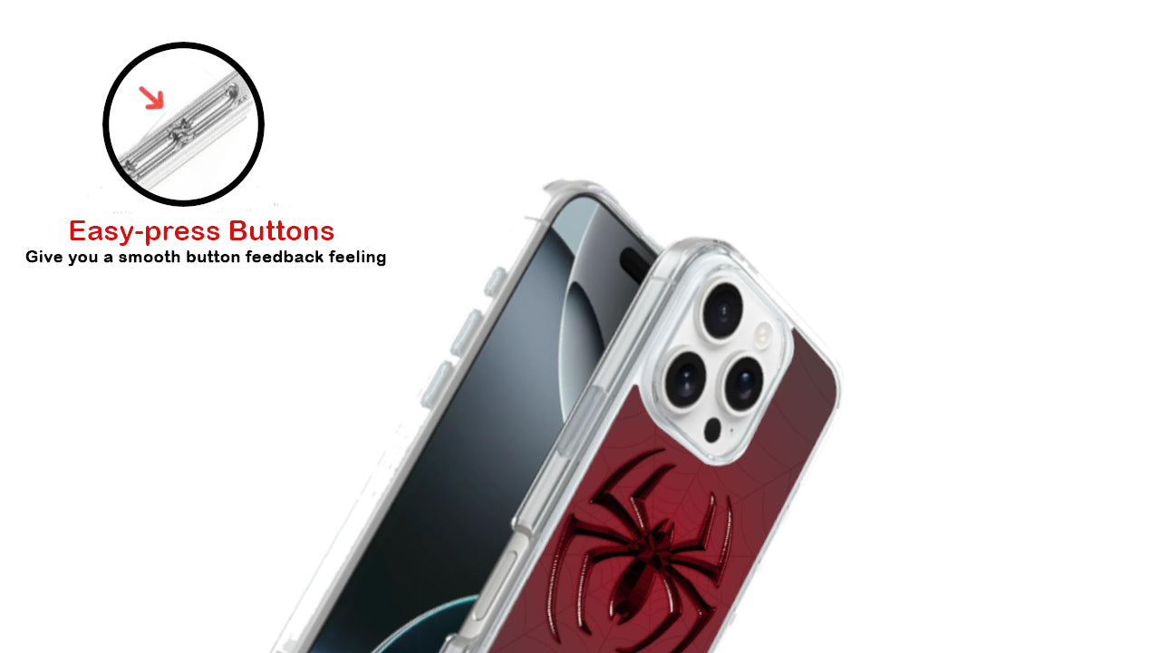🕷️Red Ombre Spider Symbol Phone Case – Heroic Design