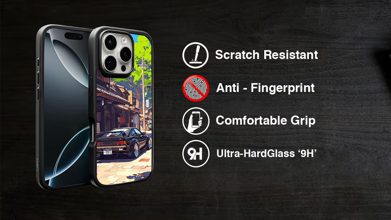 JDM Sports Car Japanese Street Phone Case – Retro Aesthetic Tuner