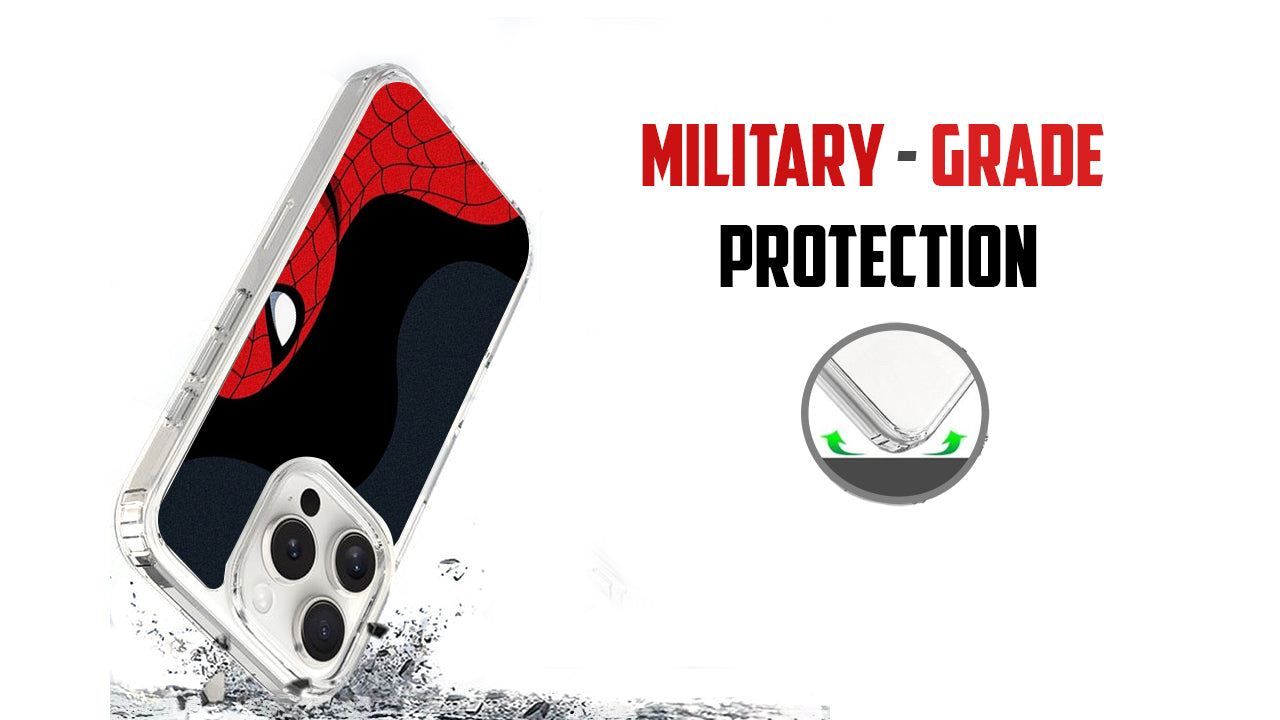 🔴🔵 Peeking Superhero Phone Case – Comic Book Inspired Design