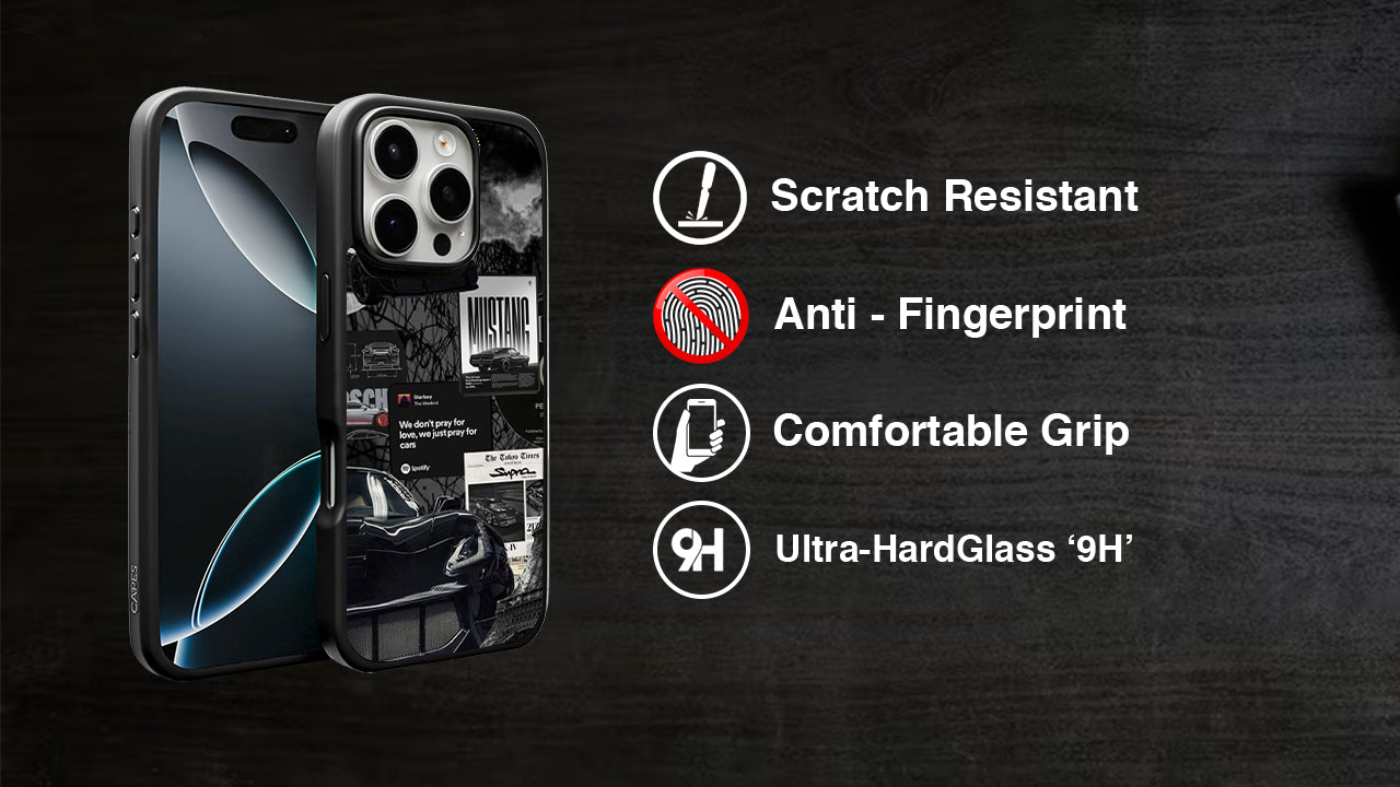 Vintage Car Enthusiast Phone Case – Mustang Supra Racing Collage